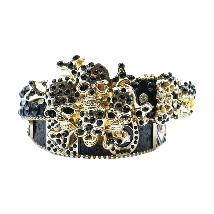 Luxury Skull Rhinestone Western Belt